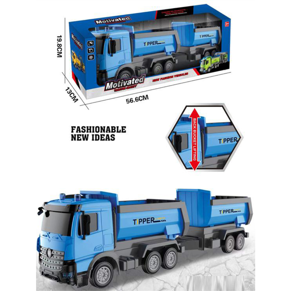 Kamion kiper sa prikolicom MKO771788 56x19cm slika 2