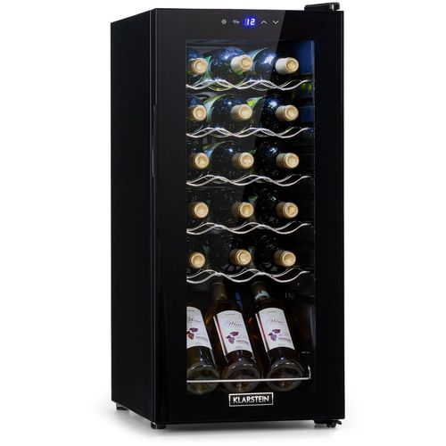 Klarstein Shiraz 18 Slim Uno, hladnjak za vino, Crna slika 1
