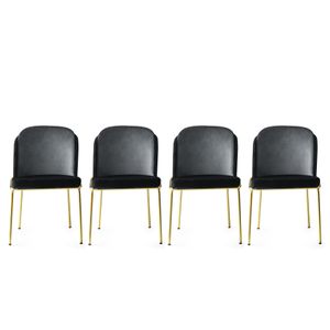 Dore - 103 V4  Black
Gold Chair Set (4 Pieces)