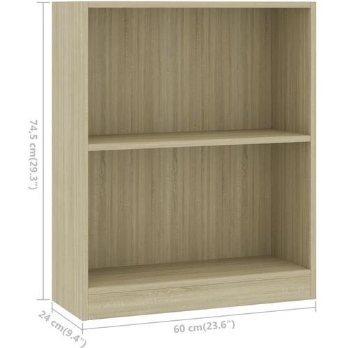 Polica za knjige hrast sonoma 60x24x74,5 cm konstruirano drvo slika 20