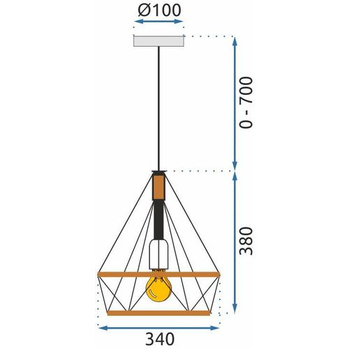 TOOLIGHT Stropna viseća svjetiljka geometrijska Loft APP679-1CP slika 12