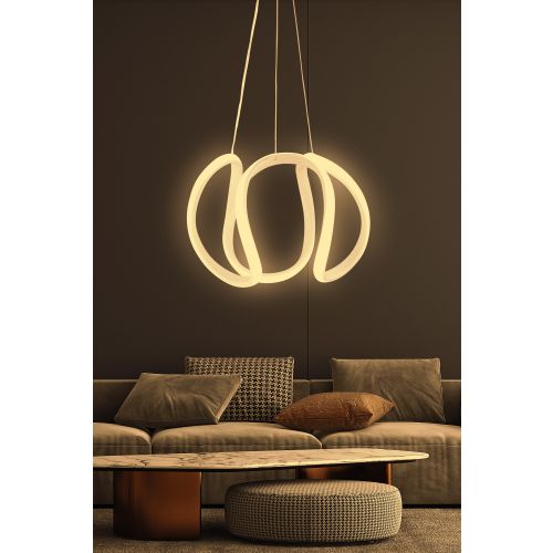 Venaticorus White-Yellow Light White Chandelier slika 1