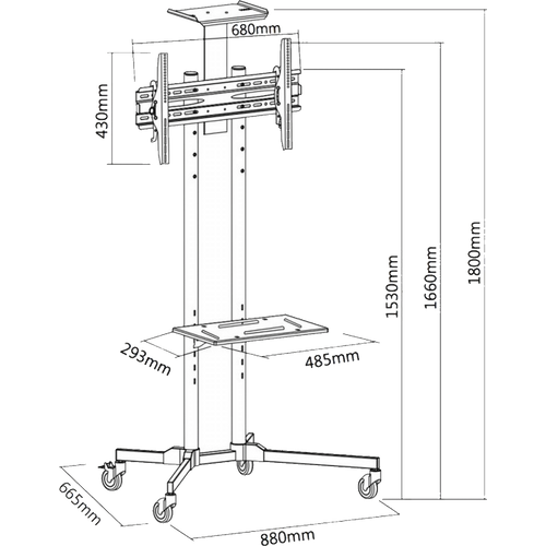 Maclean Stalak za TV prijemnik, 32" - 55", 50 kg - MC-661 slika 3