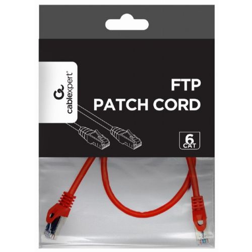 PP6-0.5M/R Gembird Mrezni kabl, CAT6 FTP Patch cord 0.5m red slika 2