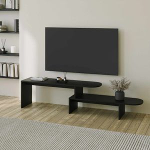TV Stalak Puzzle u Crnoj Boji