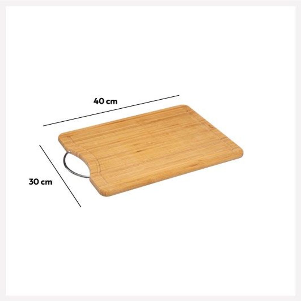 FIVE DASKA ZA REZANJE SA RUČKOM 43x30x1.6cm BAMBUS slika 2