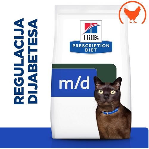 Hill's Prescription Diet m/d Diabetes Care Hrana za Mačke s Piletinom, 1,5 kg slika 1