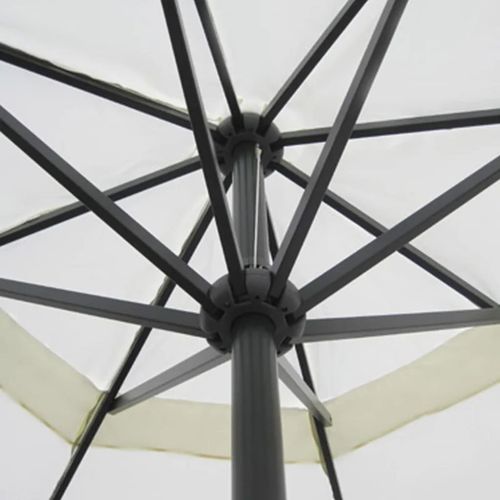 Aluminijski kišobran s prijenosnim temeljem bijeli slika 33