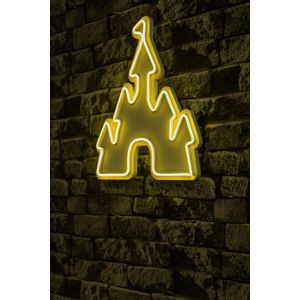 Wallity Ukrasna plastična LED rasvjeta, Castle - Yellow