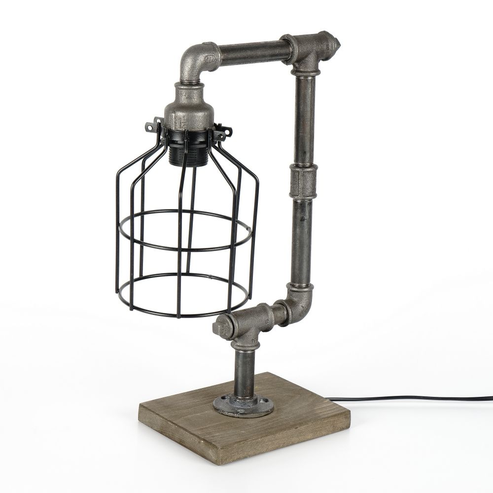 Pp113 Crna i Srebrna Stolna Lampa slika 4