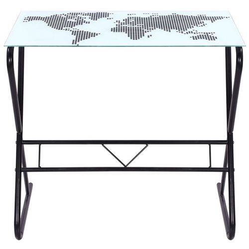 Stakleni stol s dezenom karte svijeta slika 11