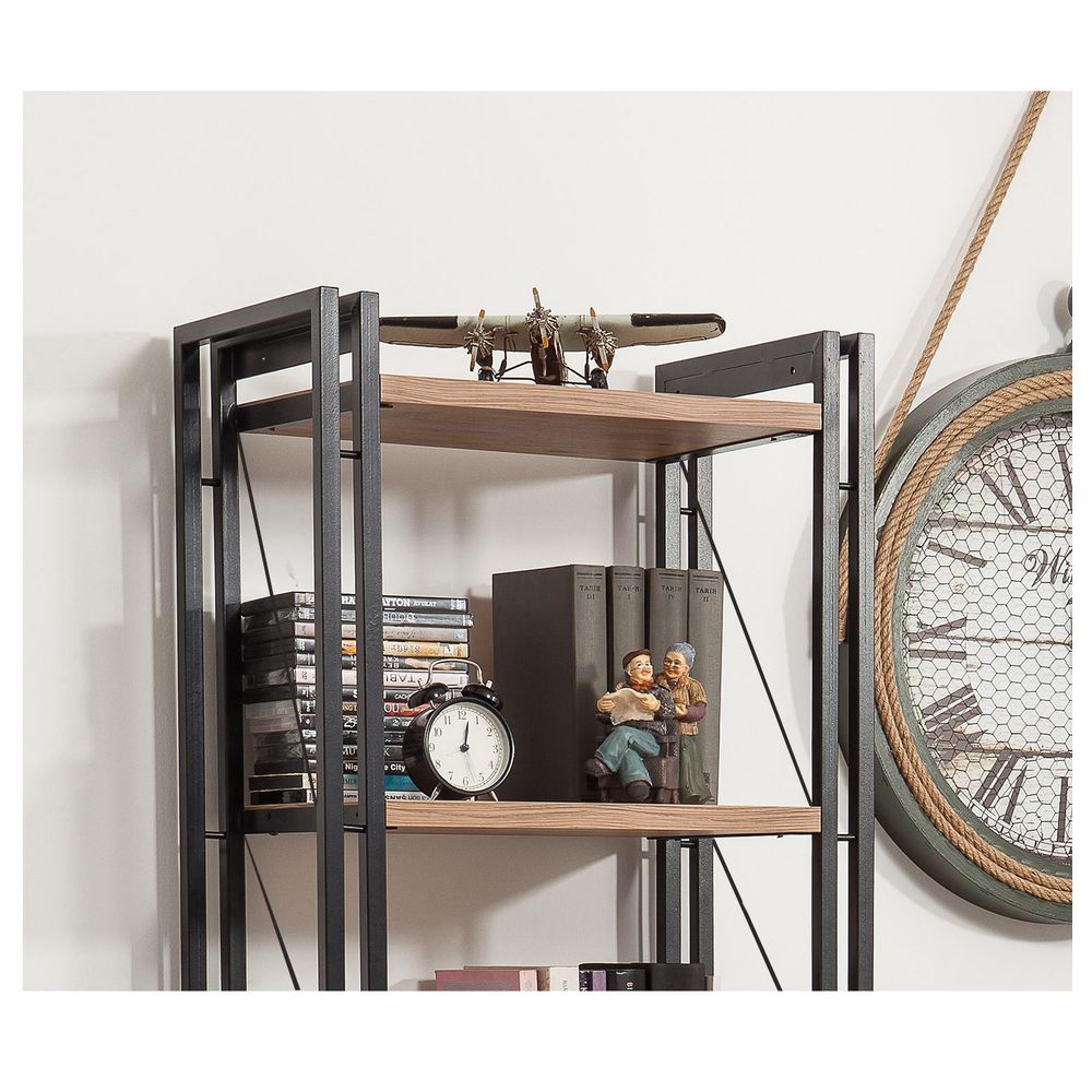 Cosmo Penta Atlantic Pine Black Bookshelf slika 2