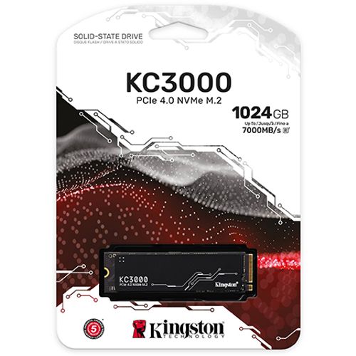Kingston SSD KC3000 1024GB M.2 NVMe crna slika 3