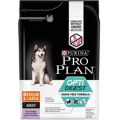 PRO PLAN Hrana za pse, Sensitive digestion, bogato ćuretinom, grain free, Medium&Large Adult 1+ 2,5kg slika 1