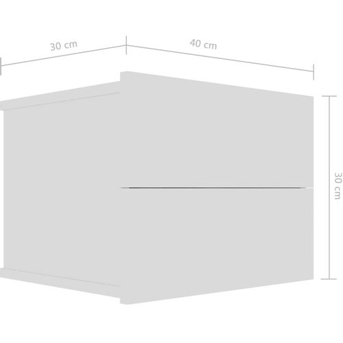 Noćni ormarići 2 kom bijeli 40 x 30 x 30 cm od iverice slika 23