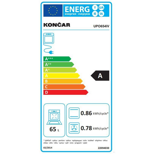 Končar pećnica UPO654IV slika 4