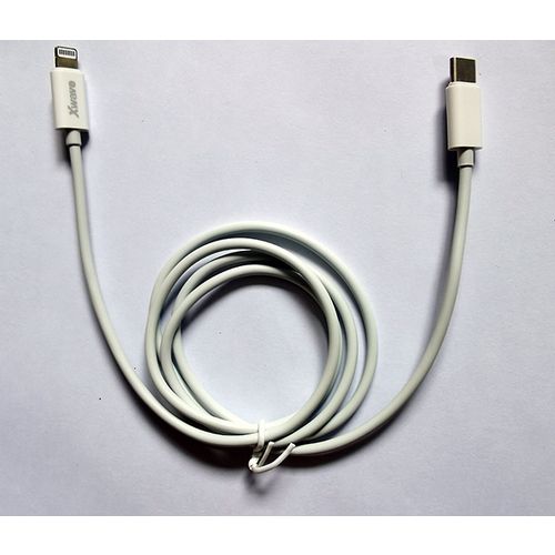 Xwave Kabl USB Tip-C za IPHONE-1M 3A,lightning aluminium,PVC beli slika 3