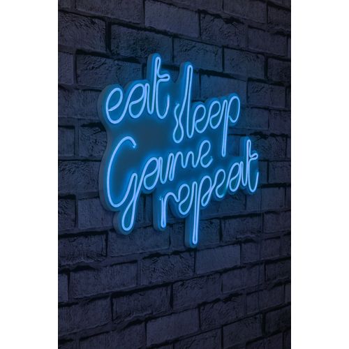 Wallity Zidna dekoracije svijetleća EAT, eat sleep game repeat - Blue slika 6