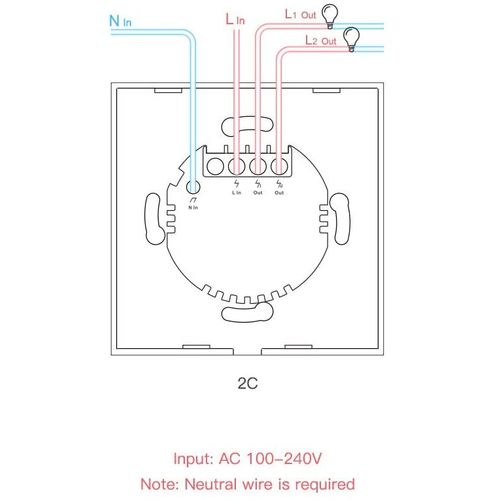 SONOFF T1EU2C-TX pametni zidni prekidač s Wi-Fi i RF433 slika 4