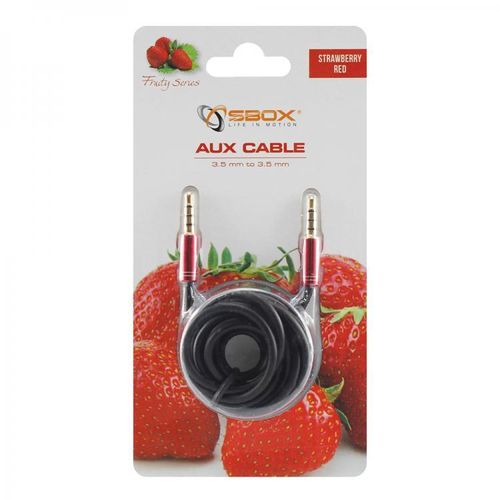 KABEL SBOX 3,5-3,5mm M/M 1,5M Fruity Blister Creveni slika 1