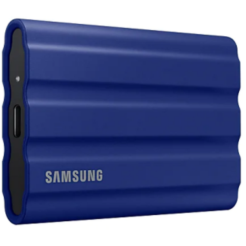 SAMSUNG T7 Shield Ext SSD 1000 GB USB-C plavi 1050/1000 MB/s 3 godine, uključeni USB kablovi tipa C-to-C i tipa C-to-A, robusna pohrana sa IP65 otpornošću na prašinu i vodu i do 3 -metar otporan na pad slika 2