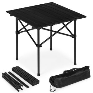 MultiGarden sklopivi kamping stol 53 × 55 cm s torbom za nošenje, crni
