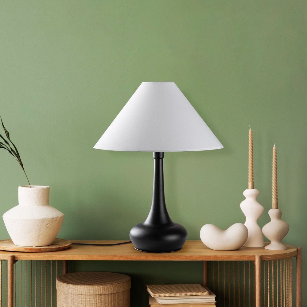 Luna - Bijela i Crna Stolna Lampa 15254 slika 1