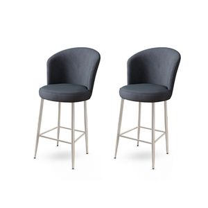 Alte - Anthracite, Chrome Anthracite
Chrome Bar Stool Set (2 Pieces)