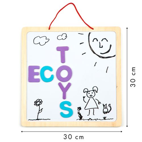 EcoToys 3u1 edukativna ploča s magnetnim slovima slika 5