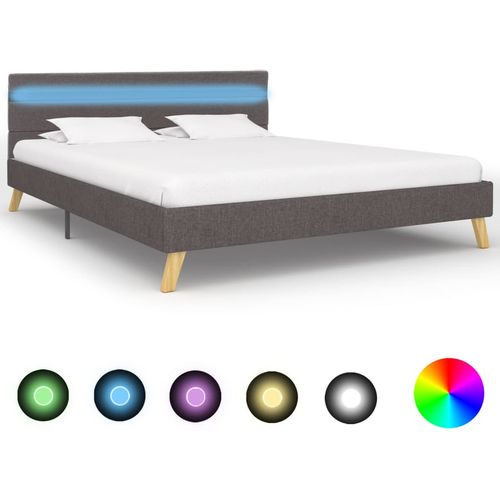 Okvir za krevet od tkanine LED svjetlosivi 120 x 200 cm slika 34