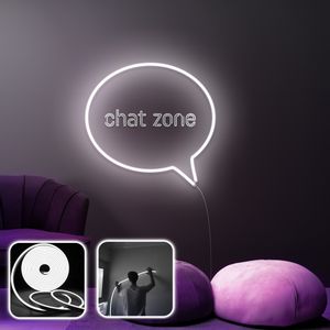 Chat Zone - Medium - White White Decorative Wall Led Lighting
