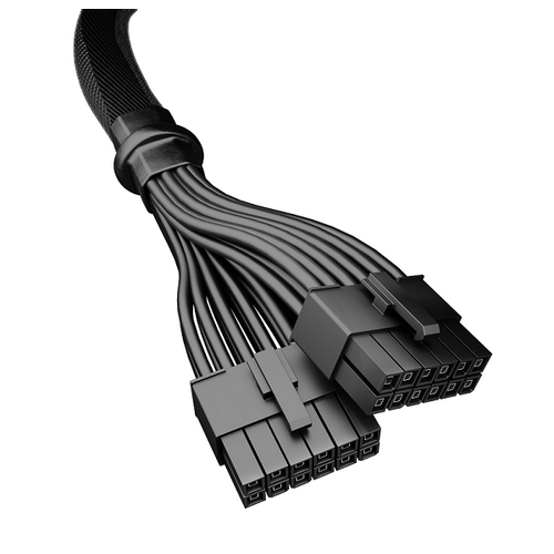 be quiet! BC072 12VHPWR ADAPTER CABLE, 600W rated, Requires 2 be quiet! 12-pin PCIe-Connectors on PSU side, Replaces bulky standard adapter solution slika 2