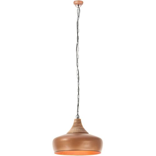 Industrijska viseća svjetiljka bakrena željezo i drvo 35 cm E27 slika 5