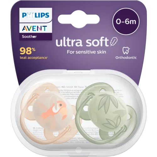 Philips Avent duda varalica Ultra Soft 0-6mj. Jungle  slika 1