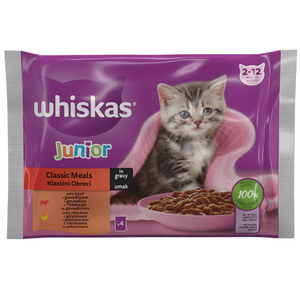 Whiskas kesice, izbor mesa Junior 4x85g