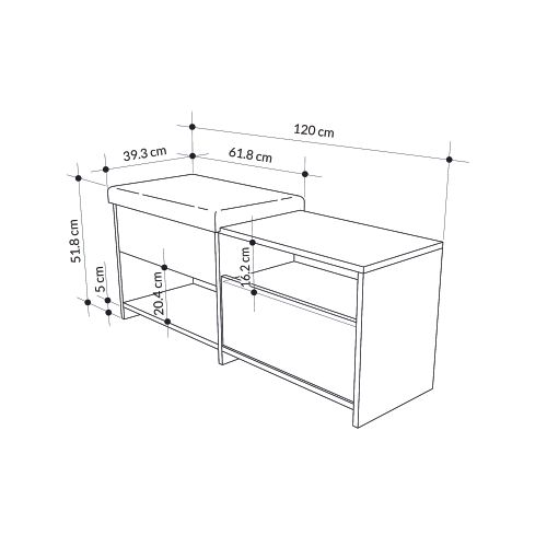 Filux Bench - Hitit Hitit Shoe Cabinet slika 7