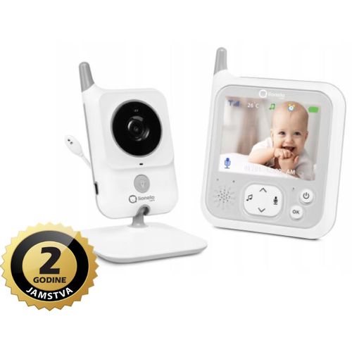 Lionelo dječji video monitor BabyLine 7.1, senzor temp, 8 uspavanki, do 260m slika 1