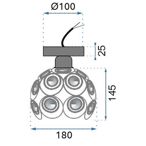 TOOLIGHT VISEĆA SVJETILJKA BALL CRYSTAL APP203 slika 12