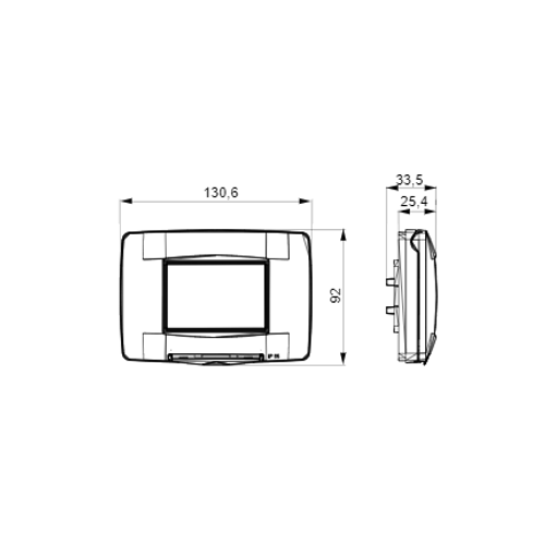 VODONEPROPUSNA PLOČA ITALIJANSKI STANDARD - 3 GANG IP55 - BIJELA - CHORUSMART GW16703TB slika 2