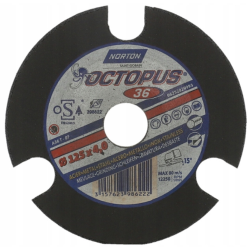 Norton brusni disk 125mm P36 Octopus slika 1