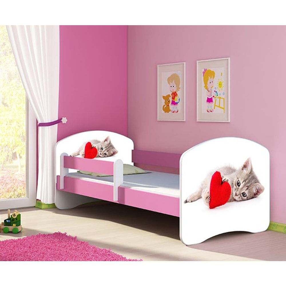 ACMA Dječiji krevet Acma II Pink - 160x80cm - Dezen 40 slika 1
