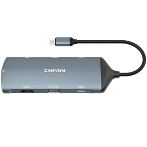 CANYON DS-15 8 u 1 USB-C Hub - HDMI, Gigabit Ethernet, USB 3.1, SD čitač