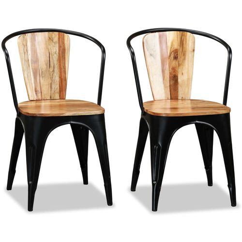 Blagovaonske stolice od masivnog bagremovog drva 2 kom slika 53