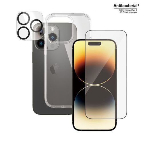 PanzerGlass iPhone 14 Pro Bundle (UWF zaštitno staklo, futrola, zaštita za kameru) slika 1