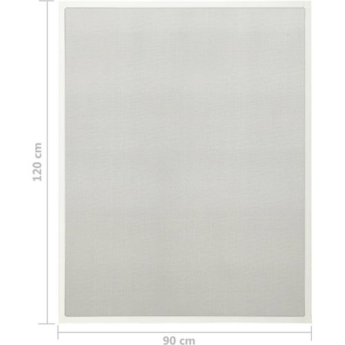Zaslon protiv insekata za prozore bijeli 90 x 120 cm slika 9