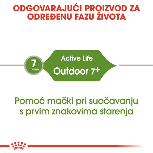 ROYAL CANIN FHN Outdoor +7, potpuna i uravnotežena hrana za mačke starije od 7-12 godina, za mačke koje često izlaze iz kuće i redovito su aktivne, 2 kg slika 9