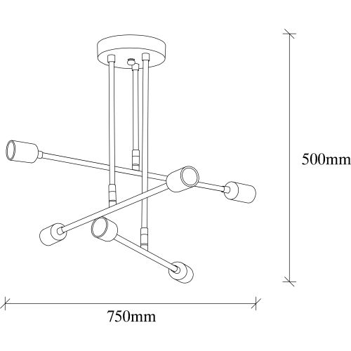 Flower - 162 - AV Black Chandelier slika 3