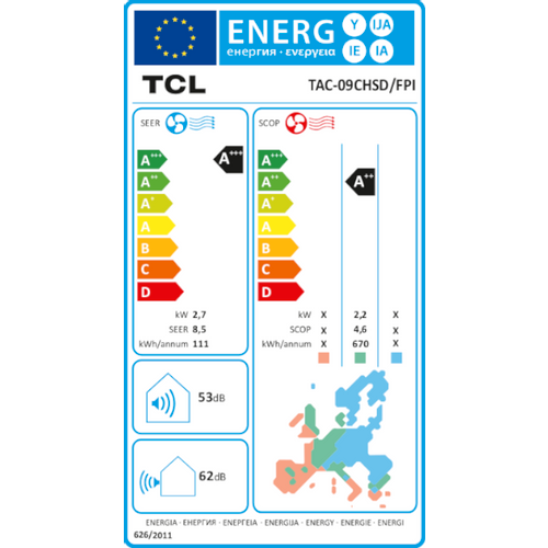 TCL klima uređaj T-Smart Ultra Inverter 2,7kW - TAC-09CHSD/FPI slika 4