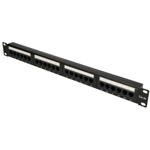 ExtraLink 24 Port CAT5E UTP Patch Panel V2 Black slika 1