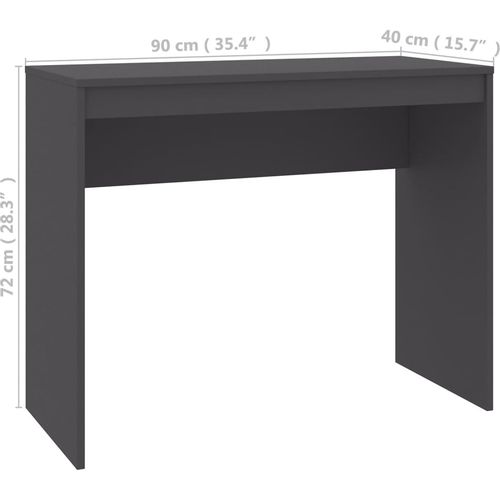 Radni stol sivi 90 x 40 x 72 cm od iverice slika 33